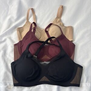 Women's Intimates Set - Black, Burgundy, and Tan